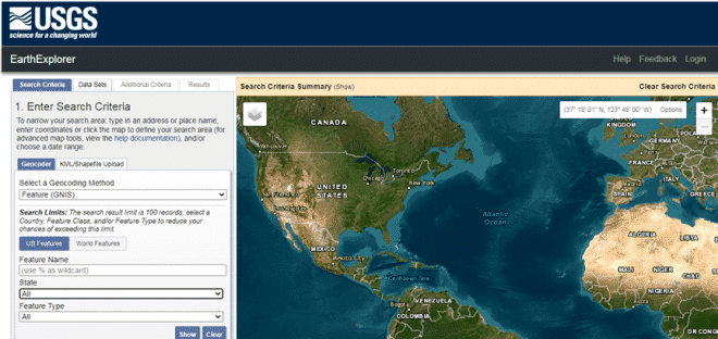 USGS Earth Explorer